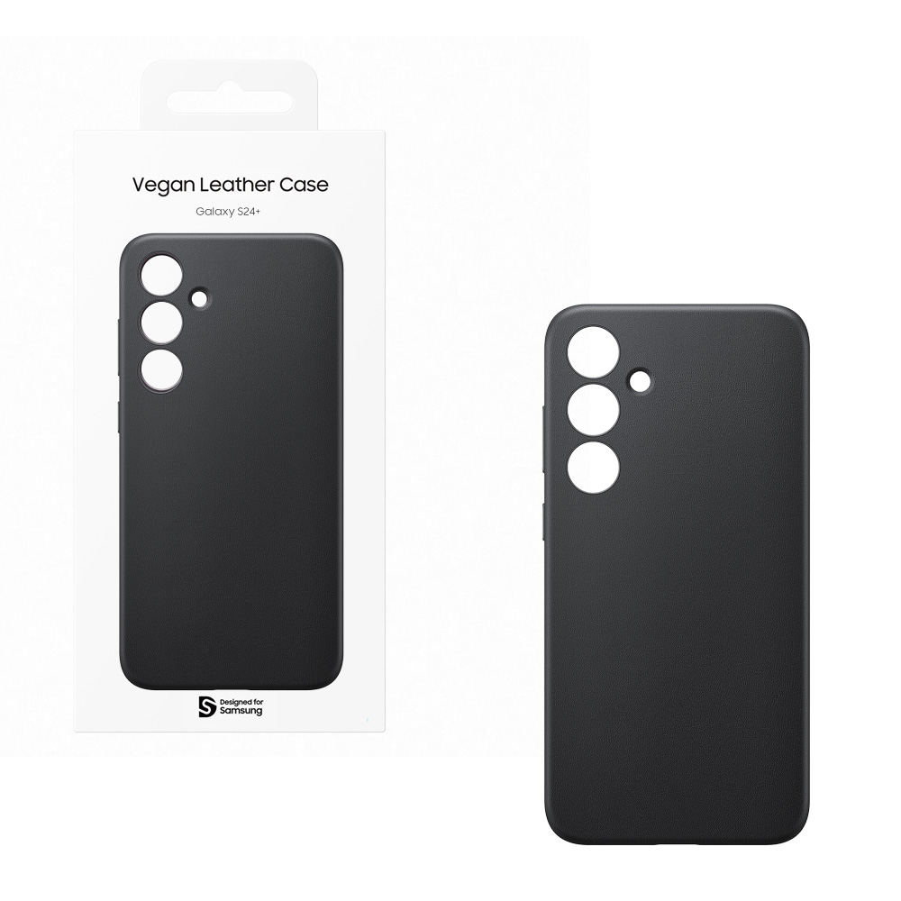 ΘΗΚΗ SAMSUNG S24 PLUS 5G S926 VEGAN LEATHER CASE GP-FPS926HCABW BLACK PACKING OR
