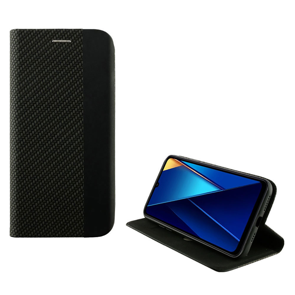 IDOL 1991 ΘΗΚΗ XIAOMI POCO C65/ POCO M6 5G 6.74" ELITE ANTI-RFID BOOK STAND BLACK