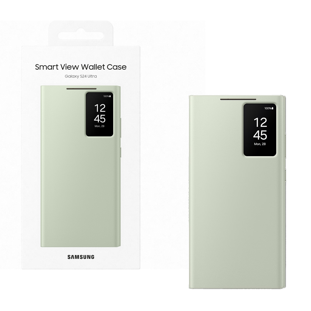ΘΗΚΗ SAMSUNG S24 ULTRA 5G S928 S-VIEW WALLET COVER EF-ZS928CGEGWW LIGHT GREEN PACKING OR