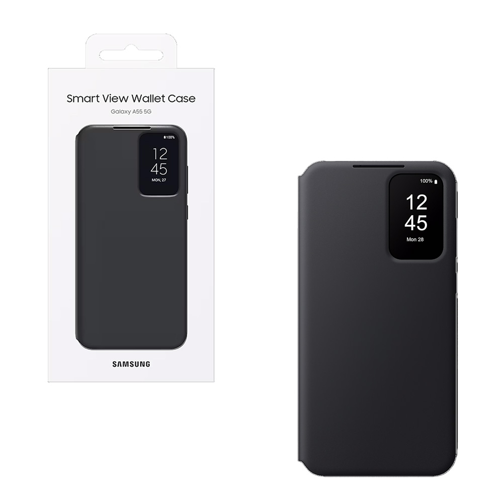 ΘΗΚΗ SAMSUNG A55 5G A556 S VIEW WALLET COVER EF-ZA556CBEGWW BLACK PACKING OR