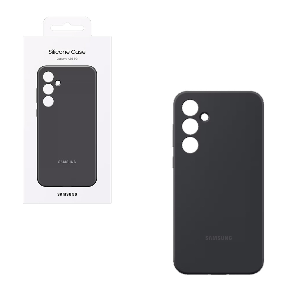 ΘΗΚΗ SAMSUNG A55 5G A556 SILICONE CASE EF-PA556TBEGWW BLACK PACKING OR