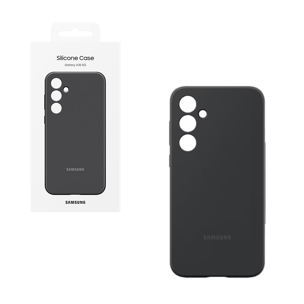 ΘΗΚΗ SAMSUNG A35 5G A356 SILICONE CASE EF-PA356TBEGWW BLACK PACKING OR