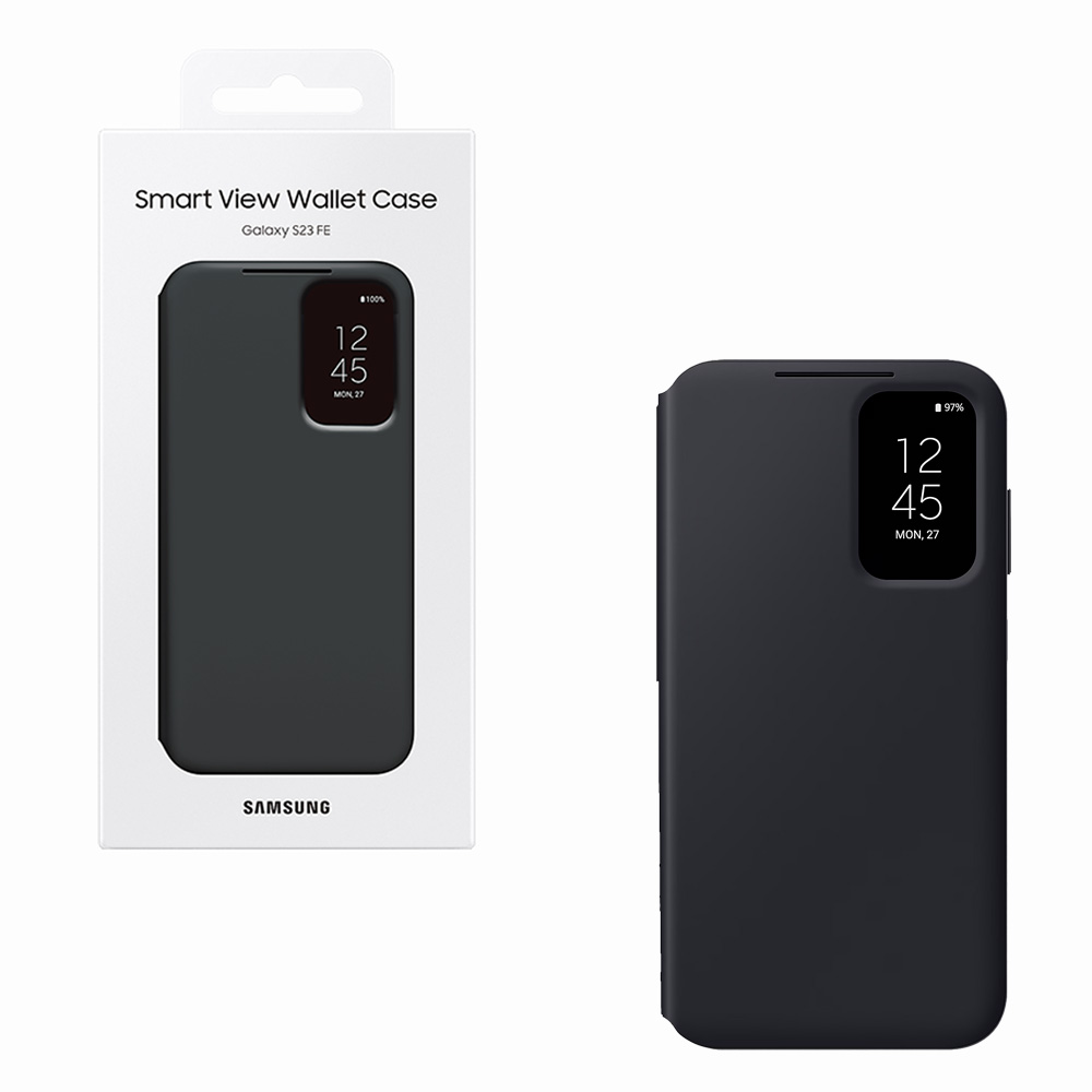 ΘΗΚΗ SAMSUNG S23 FE 5G S711 S-VIEW WALLET COVER EF-ZS711CBEGWW BLACK PACKING OR