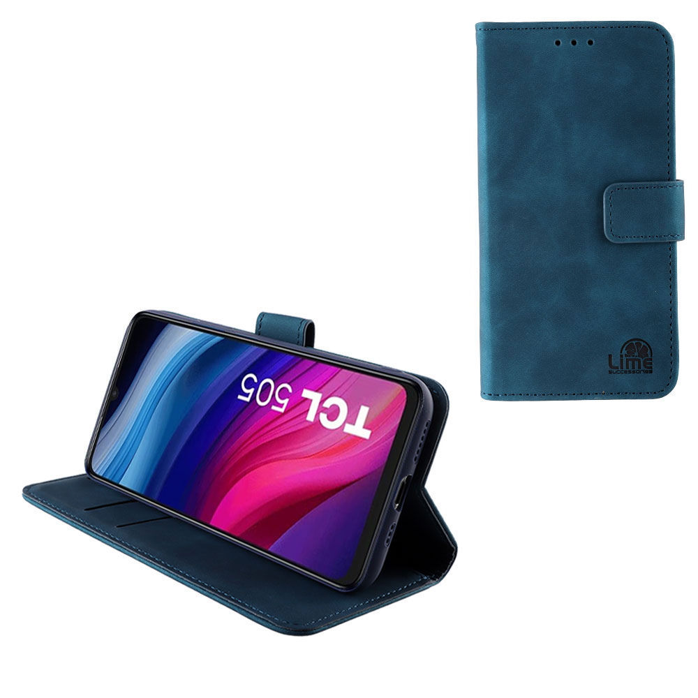 LIME ΘΗΚΗ TCL 505 6.75" ESSENTIAL MAGNET BOOK STAND CLIP DARK BLUE