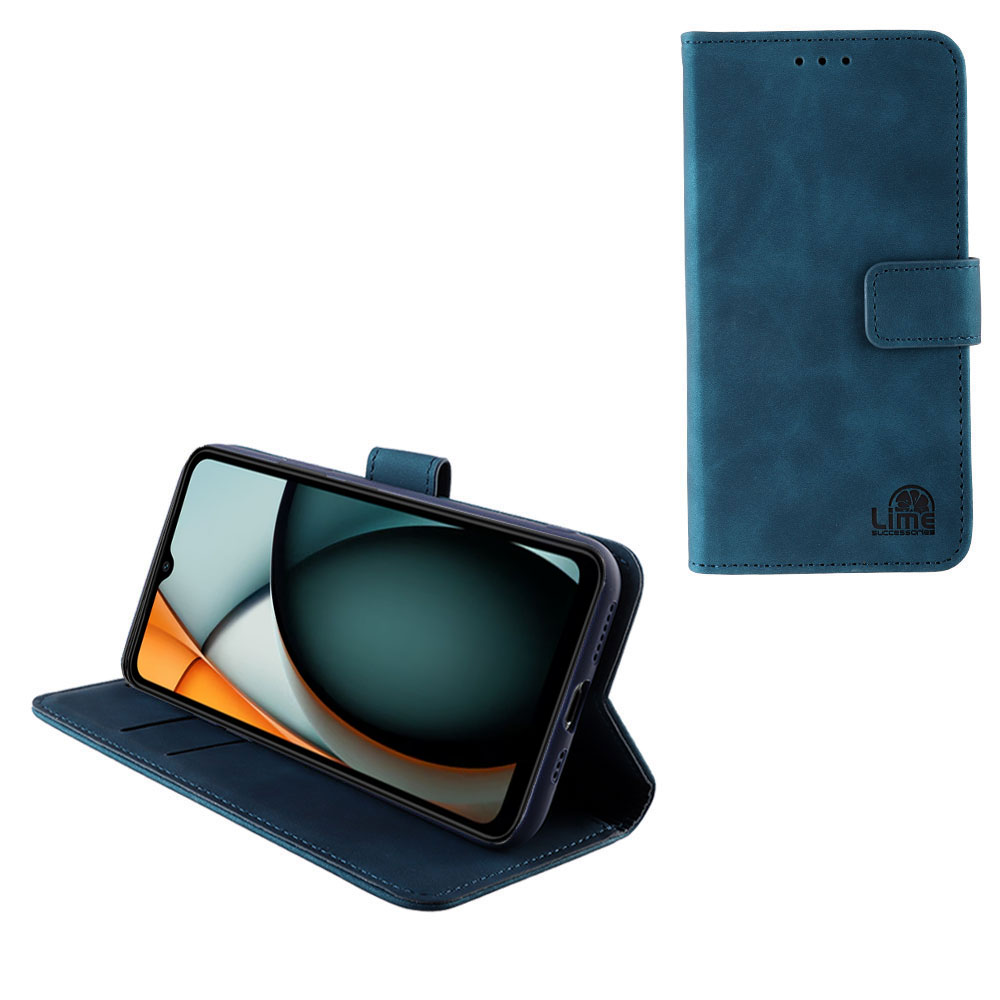 LIME ΘΗΚΗ XIAOMI REDMI A3 4G/A3X 4G 6.71" ESSENTIAL MAGNET BOOK STAND CLIP DARK BLUE