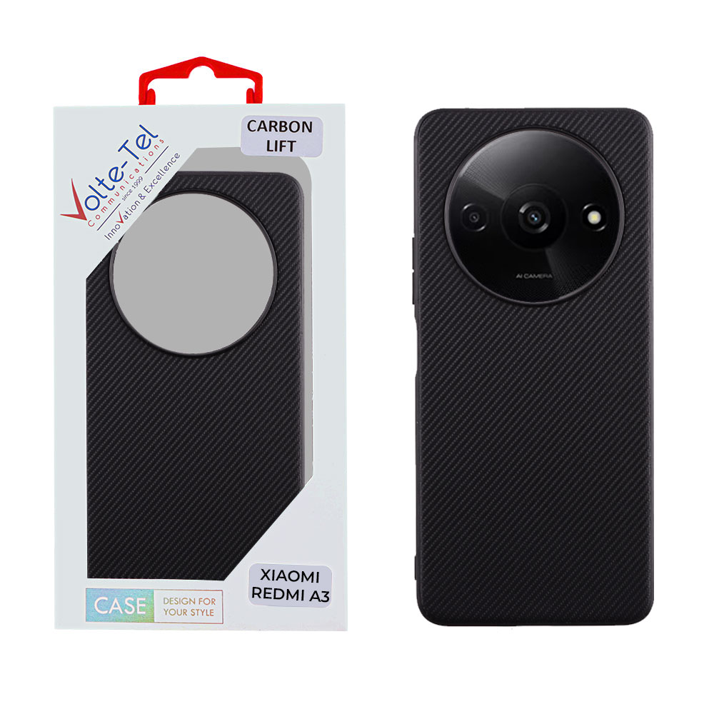 VOLTE-TEL ΘΗΚΗ XIAOMI REDMI A3 4G/A3X 4G 6.71" CARBON LIFT CAMERA GUARD PROTECTION BLACK