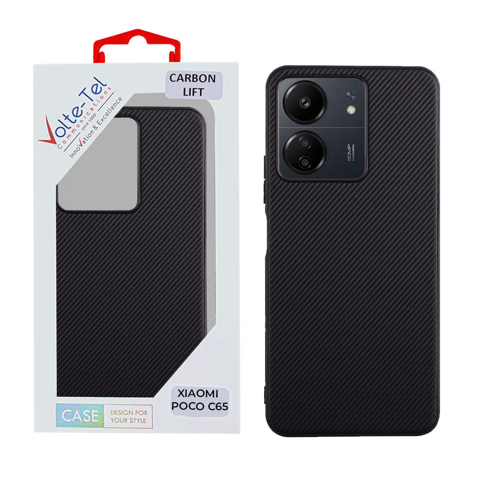 VOLTE-TEL ΘΗΚΗ XIAOMI POCO C65/ POCO M6 5G 6.74" CARBON LIFT CAMERA GUARD PROTECTION BLACK