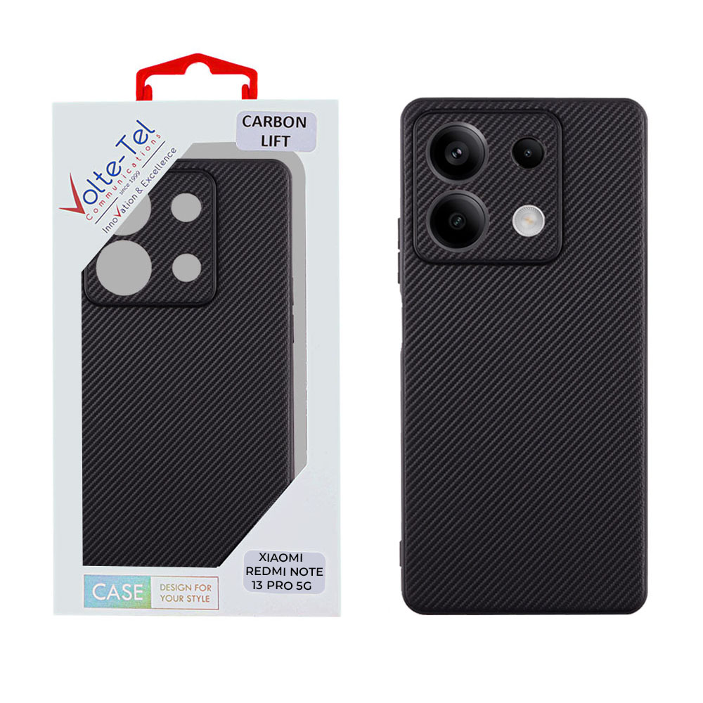 VOLTE-TEL ΘΗΚΗ XIAOMI REDMI NOTE 13 PRO 5G 6.67" CARBON LIFT FULL CAMERA PROTECTION BLACK