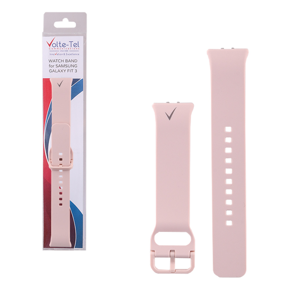 VOLTE-TEL VT132 ΛΟΥΡΑΚΙ ΡΟΛΟΓΙΟΥ ΣΙΛΙΚΟΝΗΣ SAMSUNG GALAXY FIT 3 R390 PINK