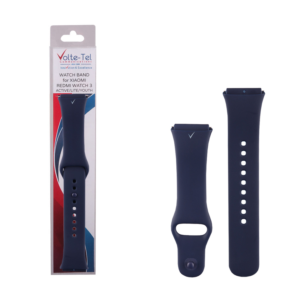 VOLTE-TEL ΛΟΥΡΑΚΙ ΡΟΛΟΓΙΟΥ ΣΙΛΙΚΟΝΗΣ XIAOMI REDMI WATCH 3 ACTIVE DARK BLUE VT128