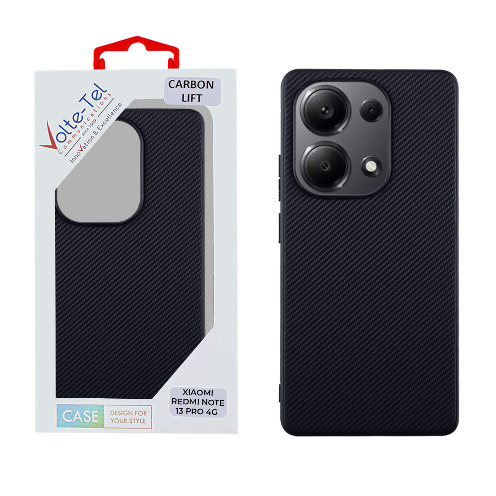 VOLTE-TEL ΘΗΚΗ XIAOMI REDMI NOTE 13 PRO 4G 6.67" CARBON LIFT CAMERA GUARD PROTECTION BLACK