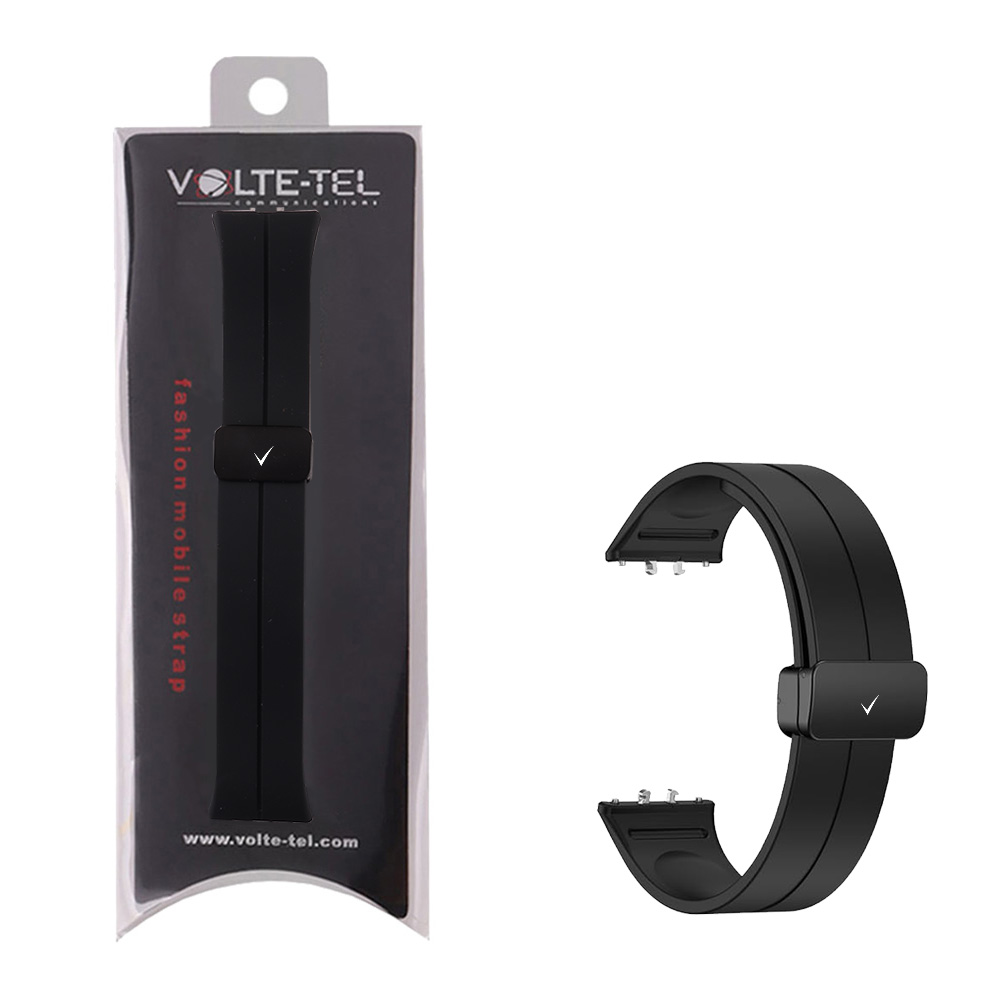 VOLTE-TEL ΛΟΥΡΑΚΙ ΡΟΛΟΓΙΟΥ ΣΙΛΙΚΟΝΗΣ ΜΑΓΝΗΤΙΚΟ ΚΟΥΜΠΩΜΑ SAMSUNG GALAXY FIT 3 R390 BLACK VT134