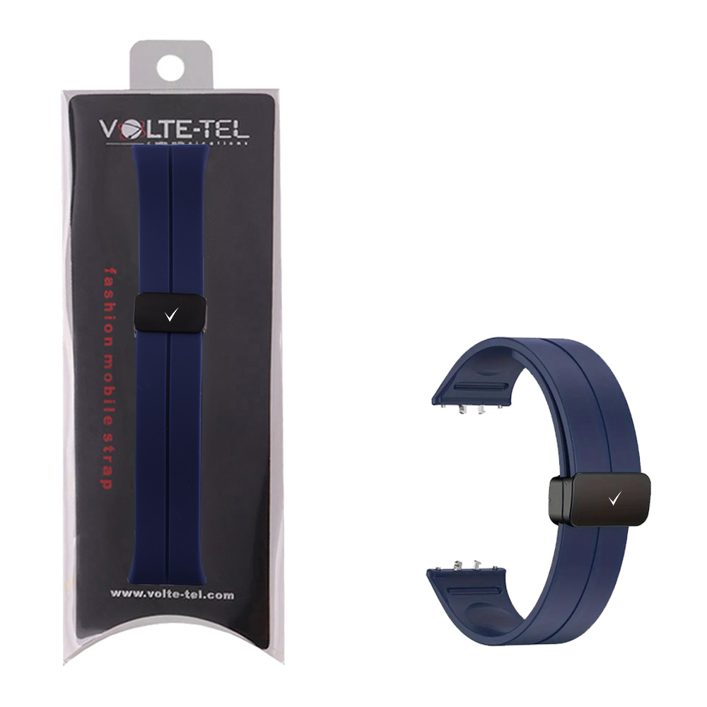 VOLTE-TEL ΛΟΥΡΑΚΙ ΡΟΛΟΓΙΟΥ ΣΙΛΙΚΟΝΗΣ ΜΑΓΝΗΤΙΚΟ ΚΟΥΜΠΩΜΑ SAMSUNG GALAXY FIT 3 R390 DARK BLUE VT134