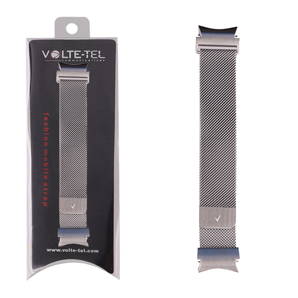 VOLTE-TEL ΛΟΥΡΑΚΙ ΡΟΛΟΓΙΟΥ ΜΕΤΑΛΛΙΚΟ SAMSUNG WATCH 6/6 CLASSIC/5/5 PRO/4/4 CLASSIC/3 MILAN SILVER