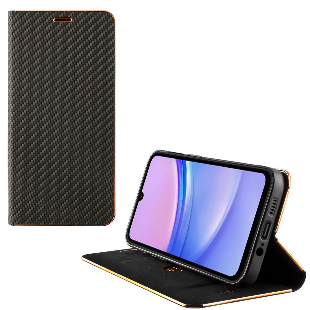 IDOL 1991 ΘΗΚΗ SAMSUNG A15 4G A155/A15 5G A157 6.4" ELITE PRO ANTI-RFID BOOK STAND BLACK