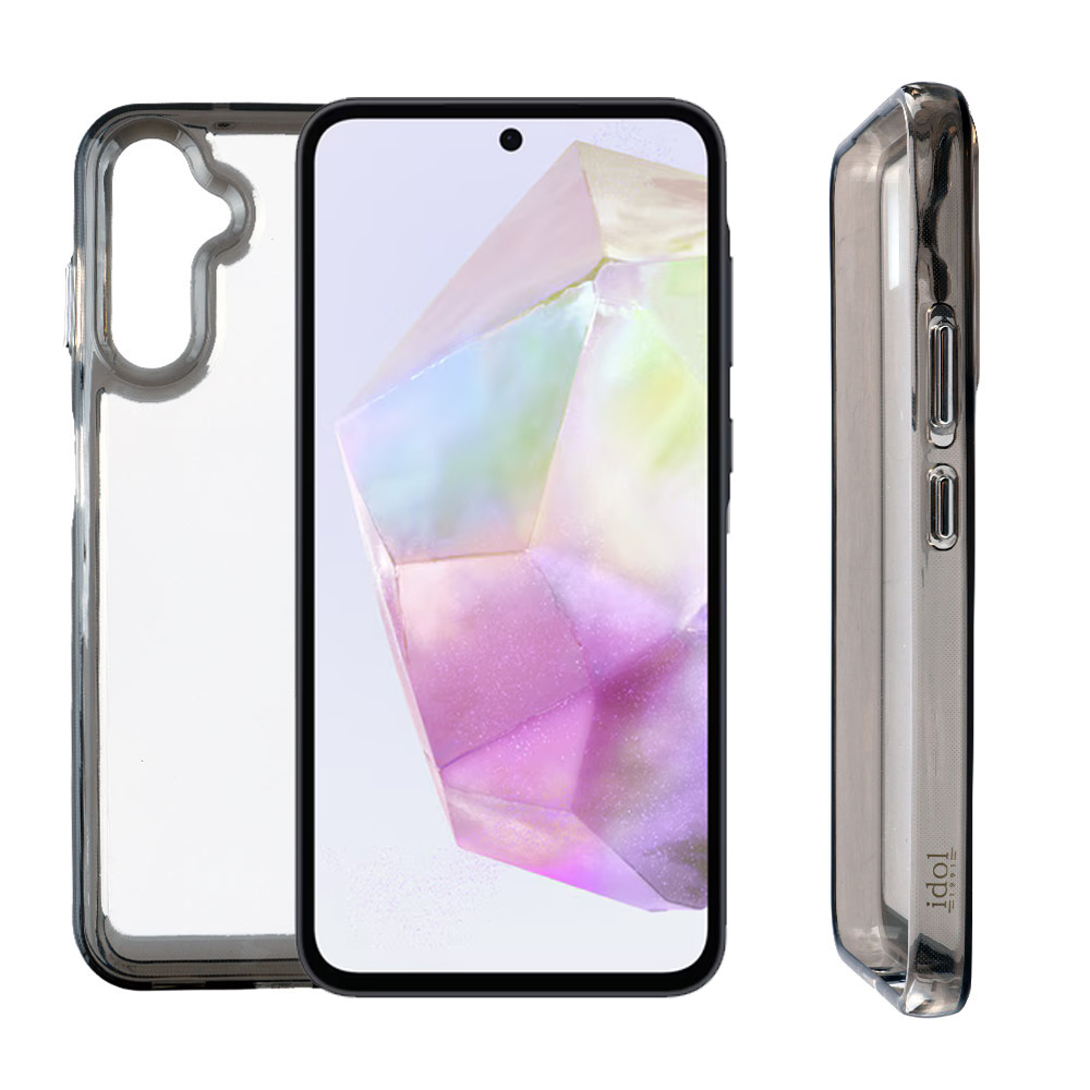 IDOL 1991 ΘΗΚΗ SAMSUNG A35 5G A356 6.6" CRISTALYTE TPU CAMERA GUARD ΔΙΑΦΑΝΗ ΓΚΡΙ