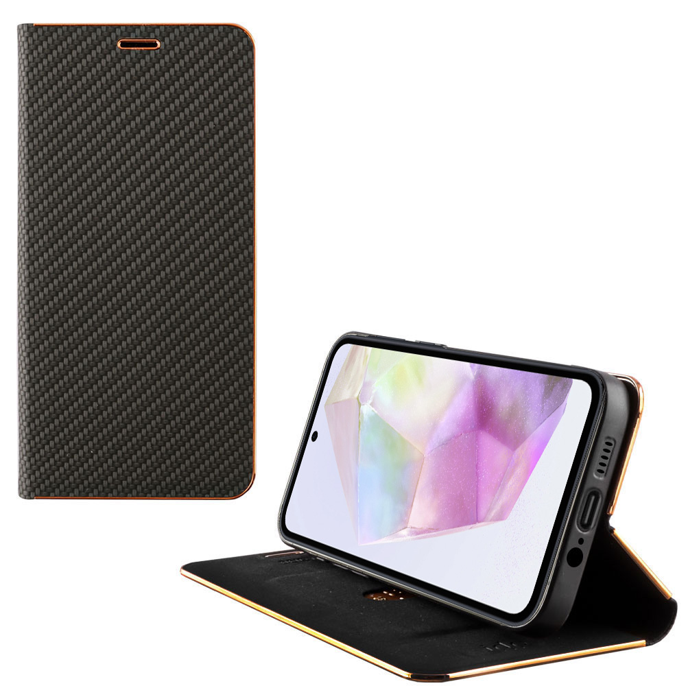 IDOL 1991 ΘΗΚΗ SAMSUNG A35 5G A356 6.6" ELITE PRO ANTI-RFID BOOK STAND BLACK