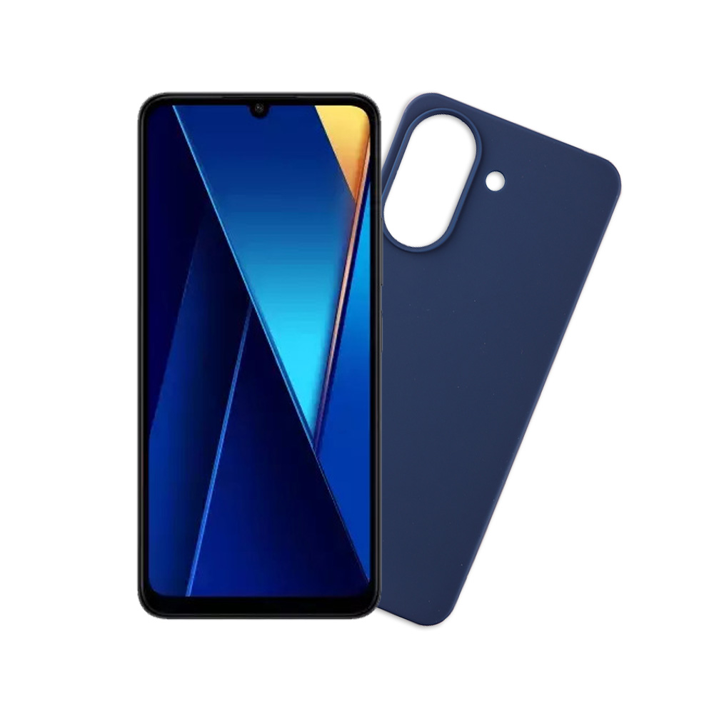 VOLTE-TEL ΘΗΚΗ XIAOMI POCO C65/ POCO M6 5G 6.74" SILICON TPU CAMERA GUARD BLUE