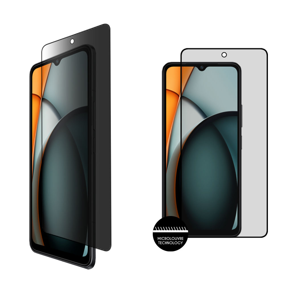 IDOL 1991 TEMPERED GLASS XIAOMI REDMI A3 4G/A3X 4G 6.71" 9H 0.25mm PRIVACY ANTISPY SEMI CURVED FULL GLUE BLACK