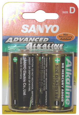 ΜΠΑΤΑΡΙΕΣ ΑΛΚΑΛΙΚΕΣ LR20/SIZE D 1.5V 2/BLISTER  SANYO