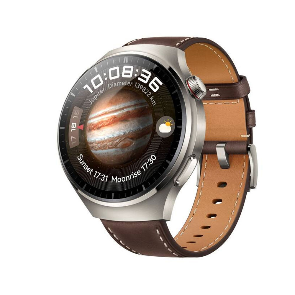 SMART WATCH HUAWEI WATCH 4 PRO 48MM 1.5" 4G/LTE 55020AMG 2GB/32GB BT V 5.2 GRADE TITANIUM DARK BROWN LEATHER GR