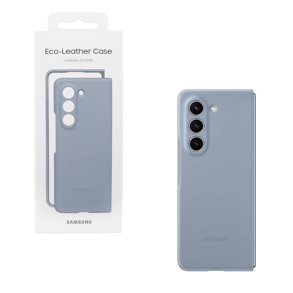 ΘΗΚΗ SAMSUNG Z FOLD 5 5G F946 ECO LEATHER COVER EF-VF946PLEGWW ICY BLUE PACKING OR
