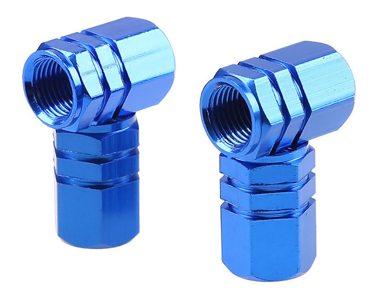 AMIO Καπάκι βαλβίδας τροχού 02239, αλουμινίου, μπλε, 4τμχ