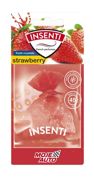 MOJE AUTO κρεμαστό αρωματικό αυτοκινήτου 15-504, φράουλα, crystals, 20g
