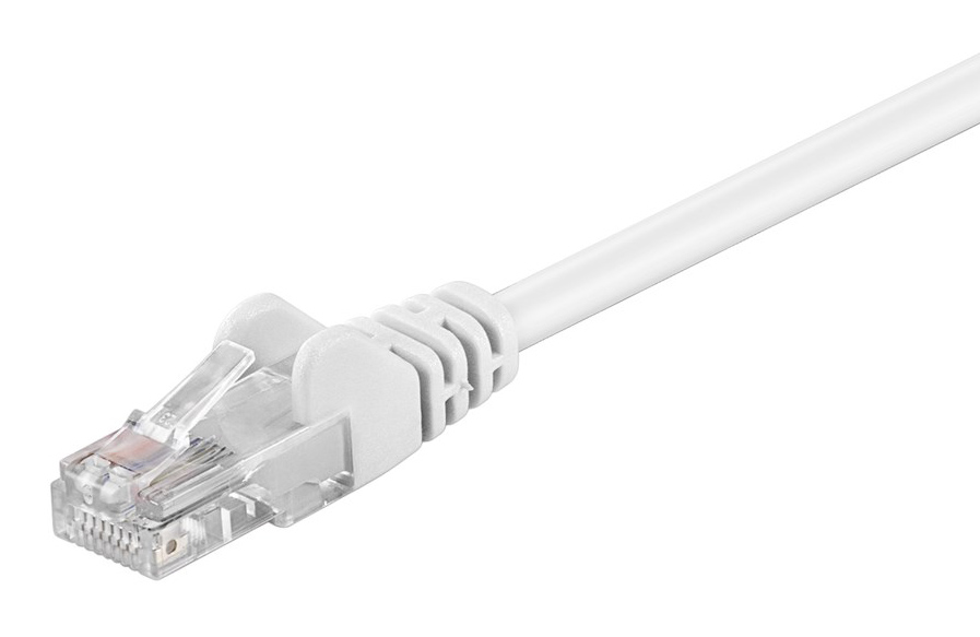 GOOBAY καλώδιο δικτύου 95564, CAT 5e U/UTP, 100 MHz, CCA, 1.5m, λευκό