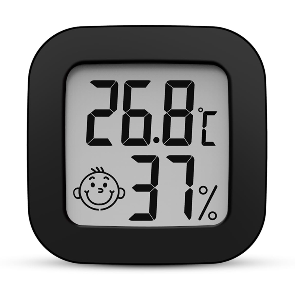 Μίνι ψηφιακό θερμόμετρο & υγρασιόμετρο AG355B, μαύρο