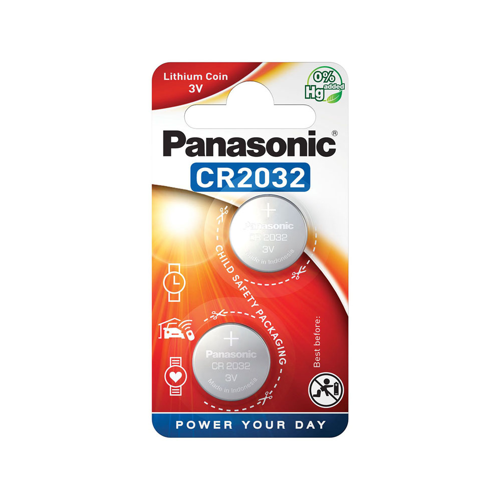 PANASONIC ΜΠΑΤΑΡΙΕΣ ΝΟΜΙΣΜΑΤΟΣ ΛΙΘΙΟΥ 3V CR2032 1 ΤΕΜ. 2/BLISTER