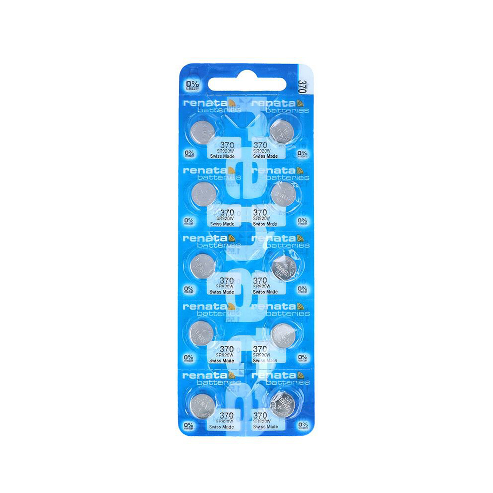 RENATA ΜΠΑΤΑΡΙΕΣ ΡΟΛΟΓΙΟΥ 370/LR69/LR920/371/SR69/AG6 1.55V 40mAh SILVER OXIDE 1 ΤΕΜ. 10/BLISTER