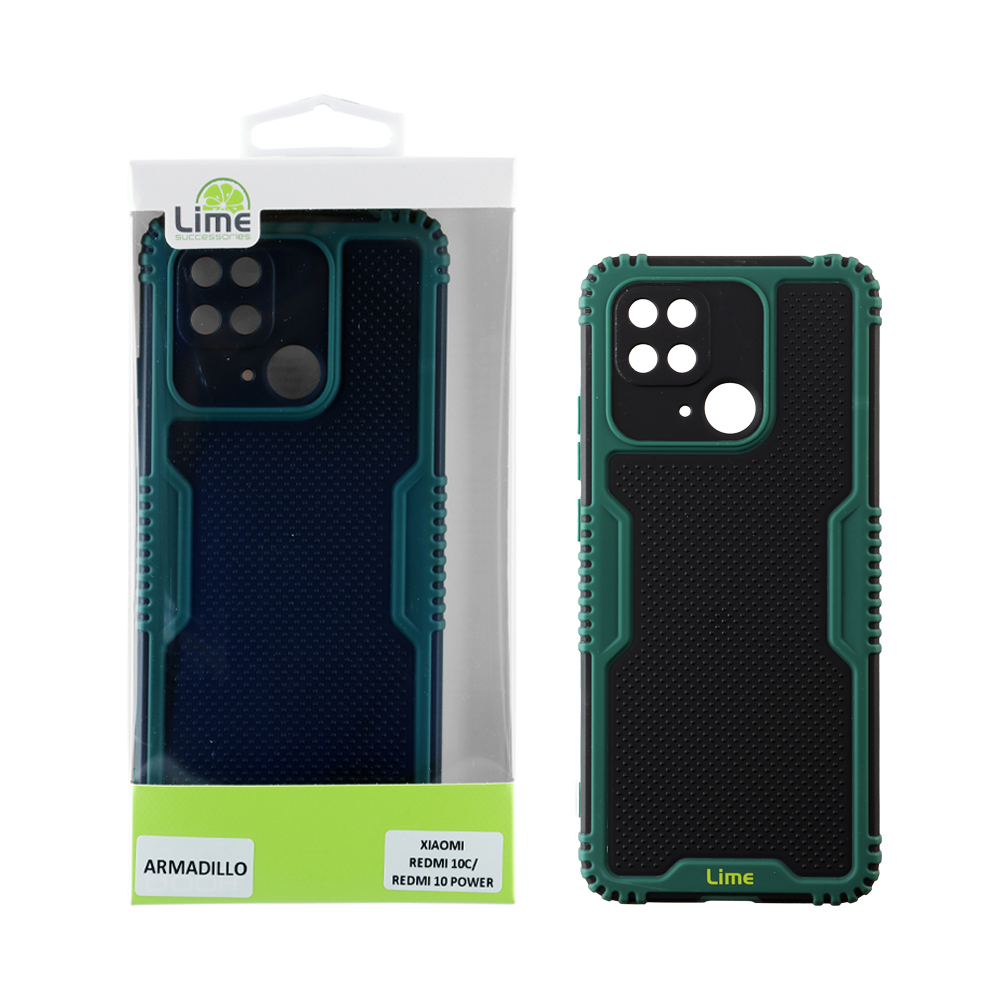 LIME ΘΗΚΗ XIAOMI REDMI 10C/REDMI 10 POWER 6.71" ARMADILLO FULL CAMERA PROTECTION GREEN