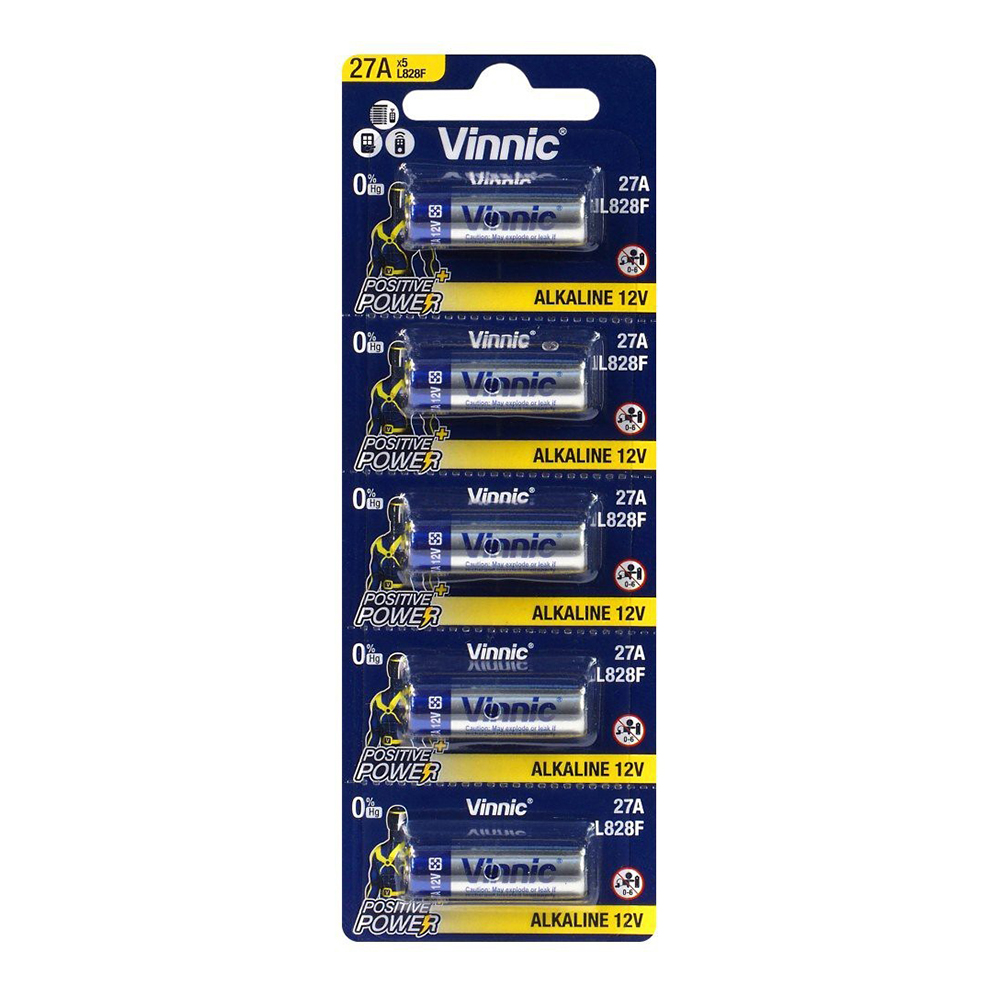 VINNIC ΜΠΑΤΑΡΙΕΣ ΑΛΚΑΛΙΚΕΣ ΤΗΛΕΧΕΙΡΙΣΜΟΥ 27A 12V 22mAh ALKALINE 1 ΤΕΜ. 5/BLISTER