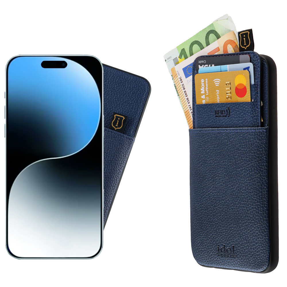 IDOL 1991 ΘΗΚΗ IPHONE 16 PRO 6.3" ANTI-RFID LEATHER SMART WALLET CAMERA GUARD BLACK