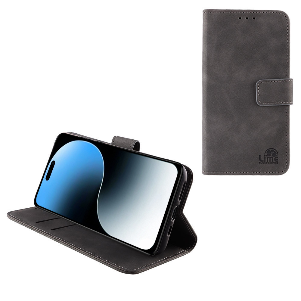 LIME ΘΗΚΗ IPHONE 16 PRO 6.3" ESSENTIAL MAGNET BOOK STAND CLIP DARK BLUE
