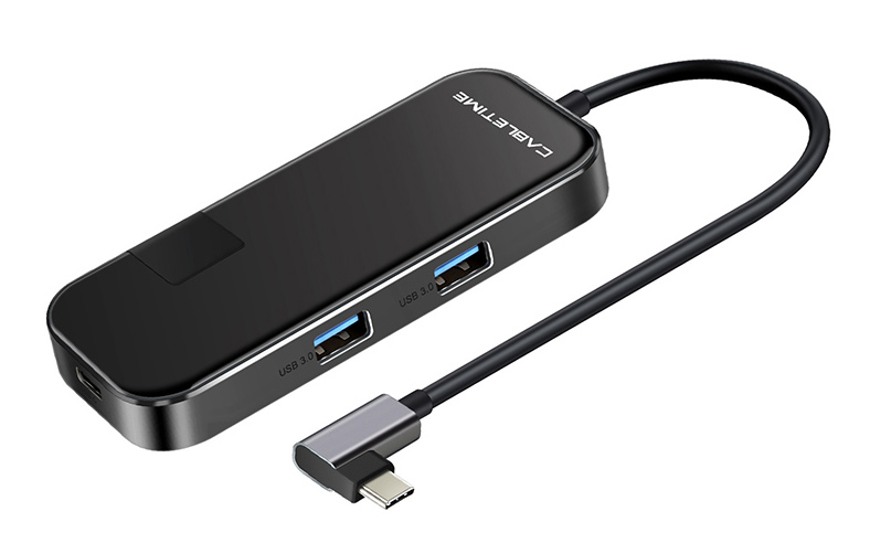 CABLETIME docking station CT-CMHD61G, 6 θυρών, USB-C σύνδεση, 4K, 60W, μαύρο