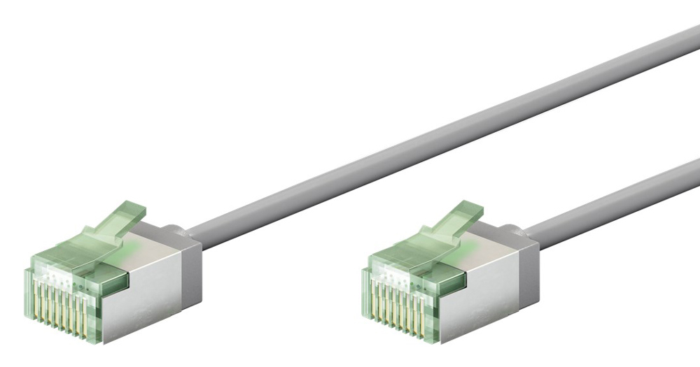 GOOBAY καλώδιο δικτύου 74349, CAT 8.1 U/FTP, slim, copper, 40Gbps, 5m, γκρι