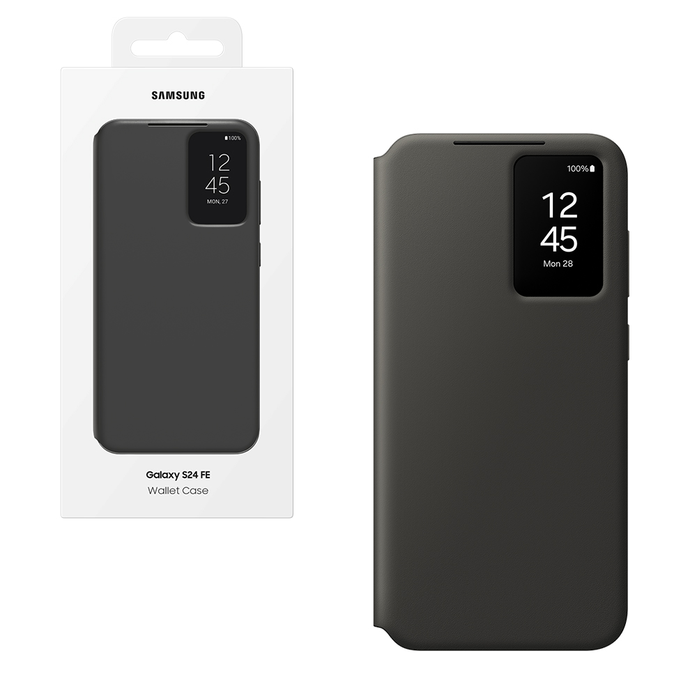 ΘΗΚΗ SAMSUNG S24 FE 5G S721 S-VIEW WALLET CASE EF-ZS721CBEGWW BLACK PACKING OR