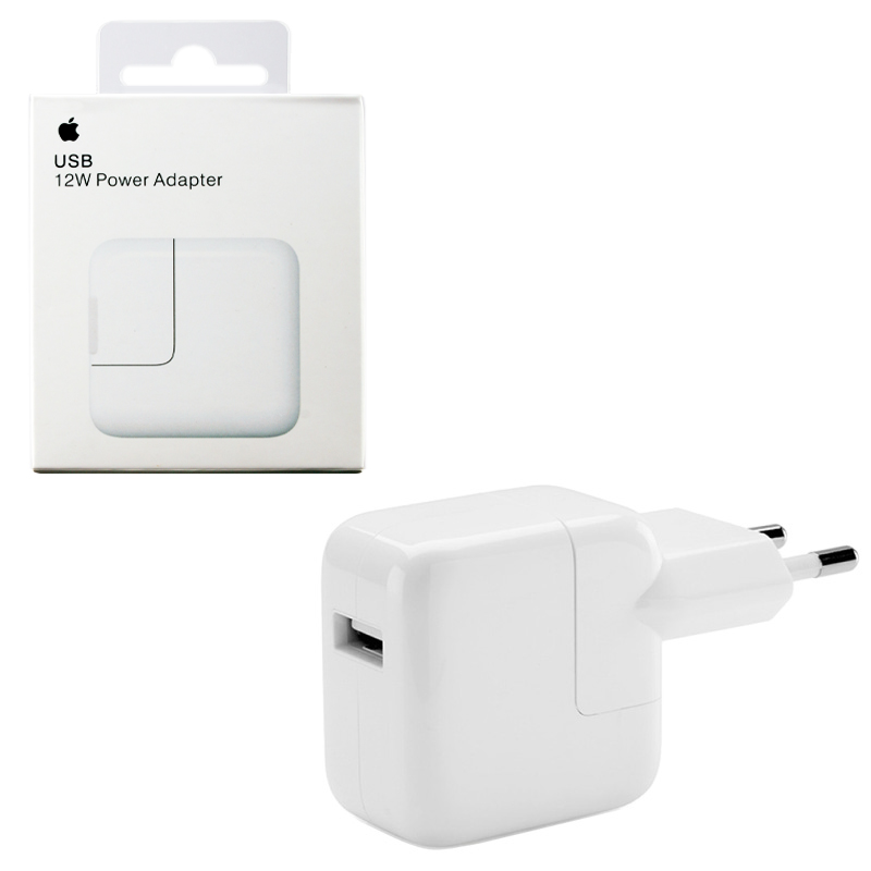 TRAVEL POWER ADAPTER USB APPLE IPAD/IPHONE MD836ZM/A A1401 2.4A 12W + EURO PLUG WHITE PACKING OR