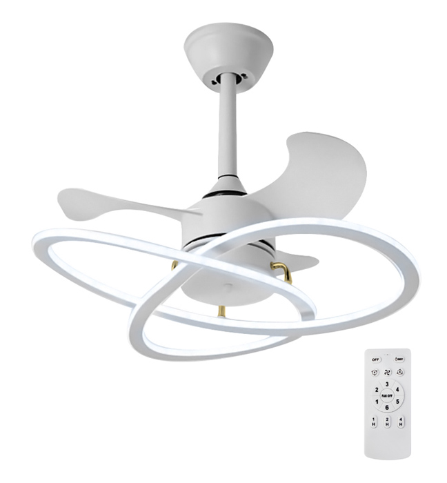 POWERTECH ανεμιστήρας οροφής HLL-0175 με LED φως, 96W, Φ60x25cm, λευκός