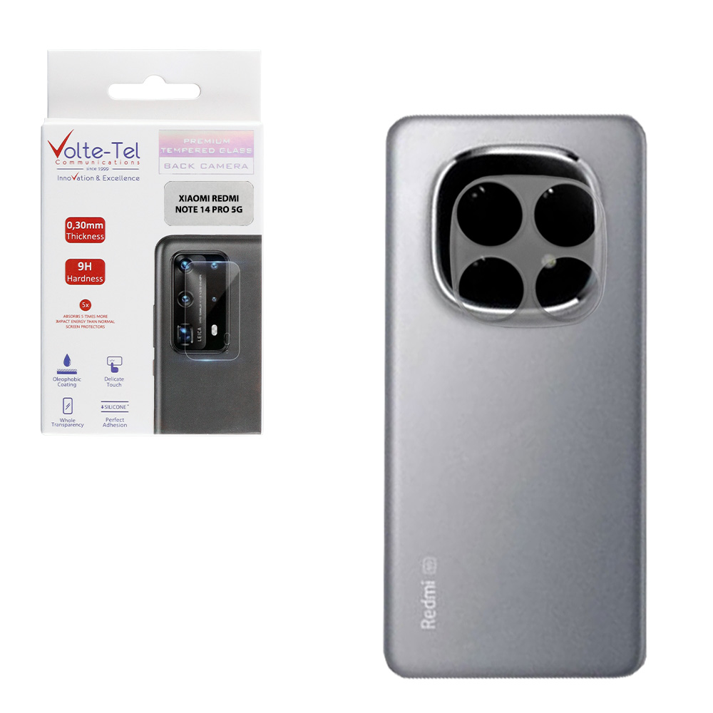 VOLTE-TEL TEMPERED GLASS XIAOMI REDMI NOTE 14 PRO 5G/POCO X7 6.67" 9H 0.30mm FOR CAMERA