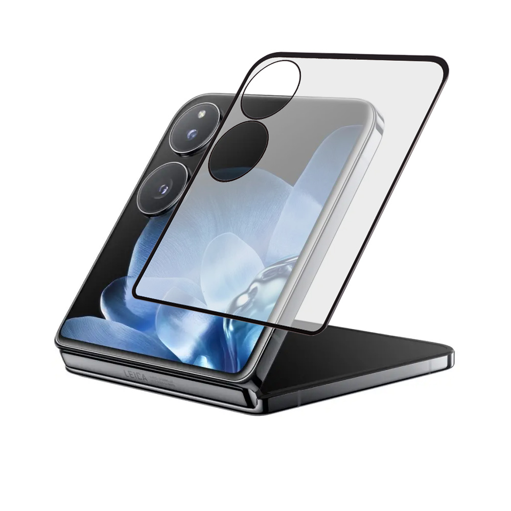 IDOL 1991 TEMPERED GLASS XIAOMI MIX FLIP 5G 6.86" 9H 0.30mm 3D EDGE GLUE SEMI CURVED FINGER UNLOCK BLACK