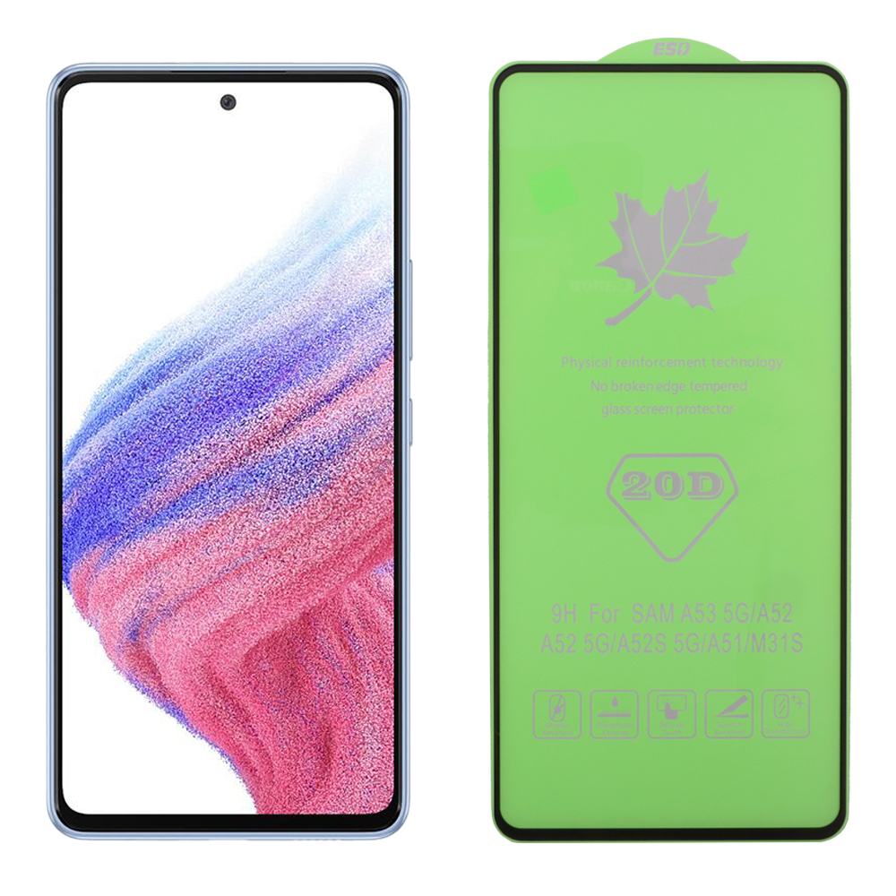 IDOL 1991 TEMPERED GLASS SAMSUNG A53 5G A536 6.5" 9H 0.30mm 20D FULL GLUE SEMI CURVED BLACK