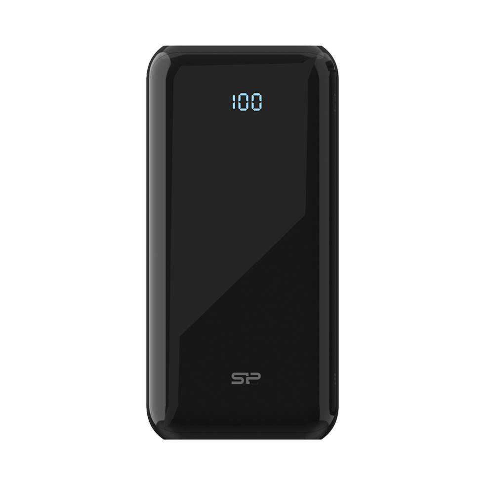 SILICON POWER POWER BANK QS28 20000mAh OUTPUT USB X 2 5V-3A/5V-3A max/ TYPE C 5V-3A /INPUT MICRO USB & TYPE C 5V-3A BLACK OR