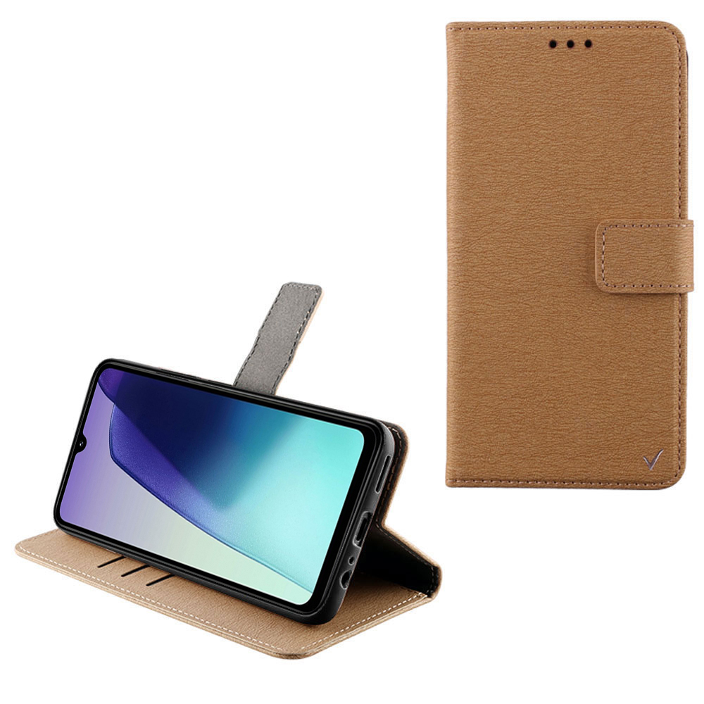 VOLTE-TEL ΘΗΚΗ XIAOMI REDMI 14C/ REDMI A4/ POCO C75/ POCO M7 6.88" ALLURE MAGNET BOOK STAND CLIP GOLD