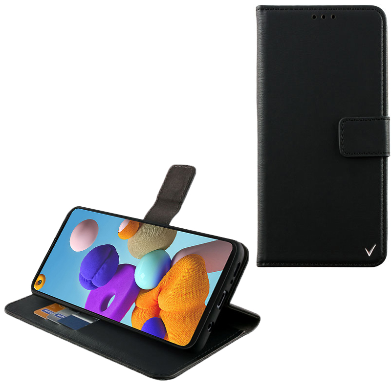 VOLTE-TEL ΘΗΚΗ SAMSUNG A21s A217 6.5" ALLURE MAGNET BOOK STAND CLIP BLACK