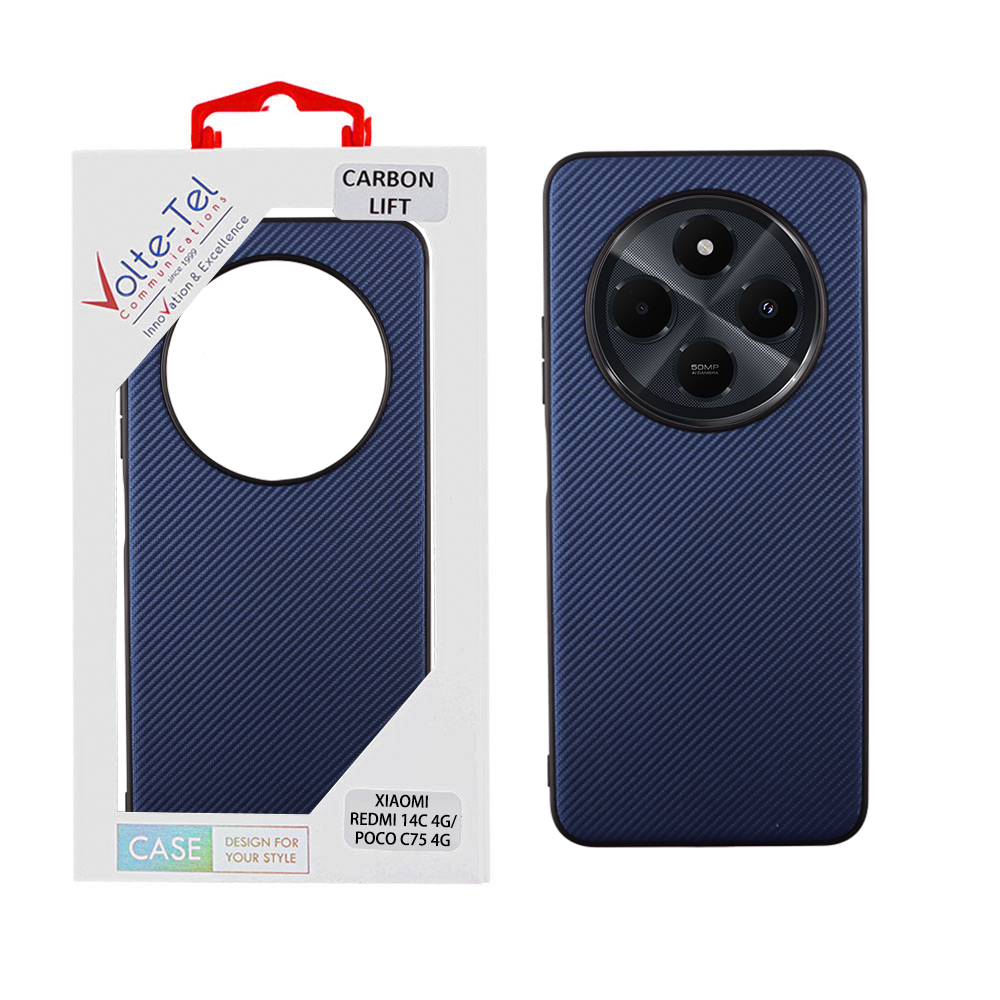 VOLTE-TEL ΘΗΚΗ XIAOMI REDMI 14C/ REDMI A4/ POCO C75/ POCO M7 6.88" CARBON LIFT CAMERA GUARD BLUE