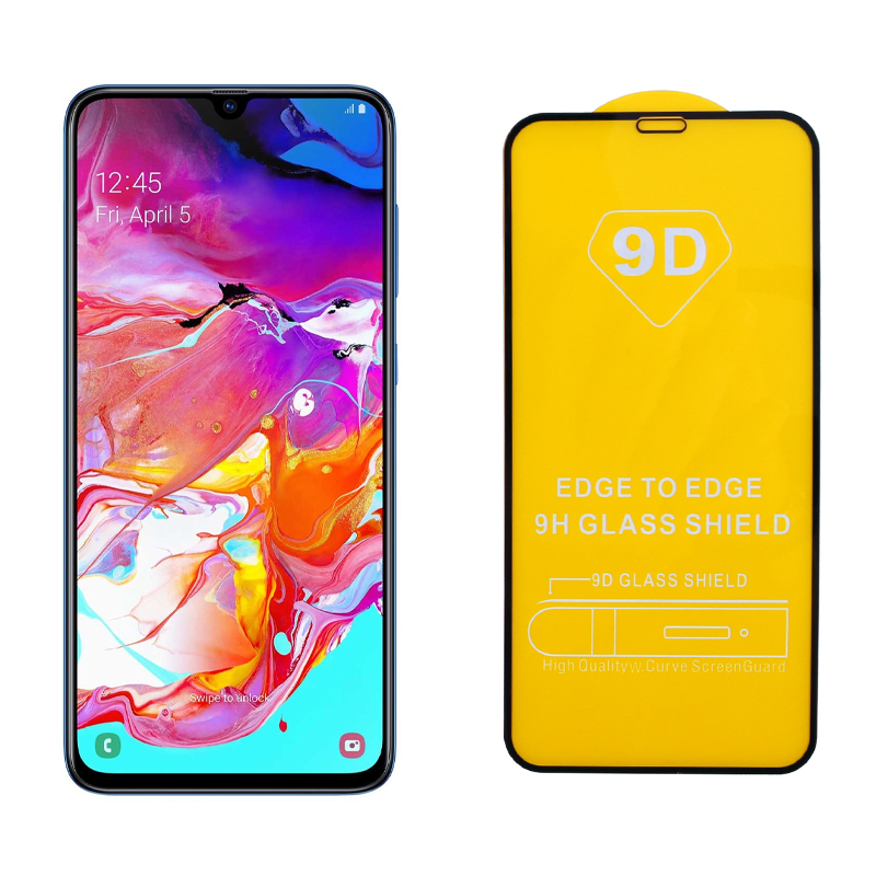 IDOL 1991 TEMPERED GLASS SAMSUNG A70 2019 A705 6.7" 9H 0.25mm 9D FULL GLUE SPECIAL FULL COVER BLACK