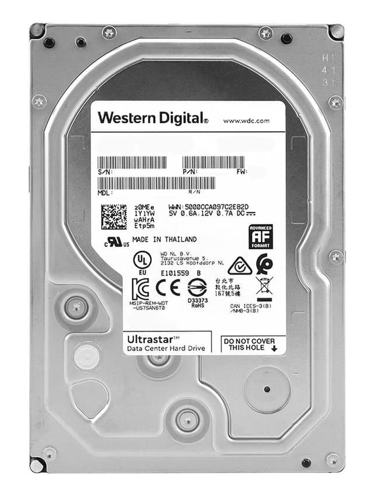 WD σκληρός δίσκος Ultrastar DC HC310 3.5", 4TB, 256MB, 7200RPM, 6Gb/s, FR
